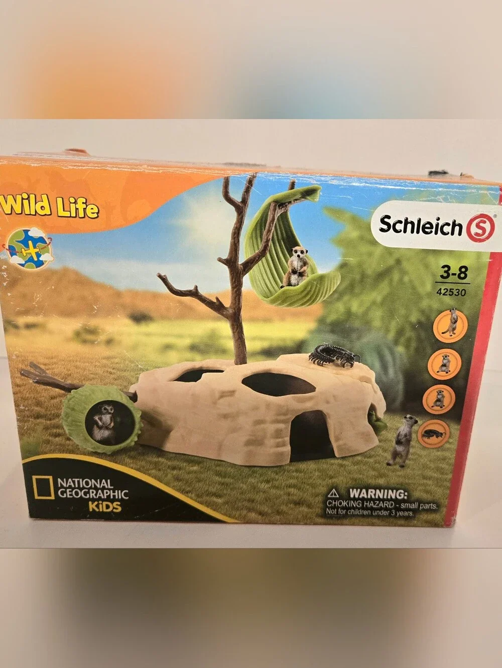 Schleich Wild Life Meerkat Hangout / Meerkat Meeting Playset #42530 10 Pc Set